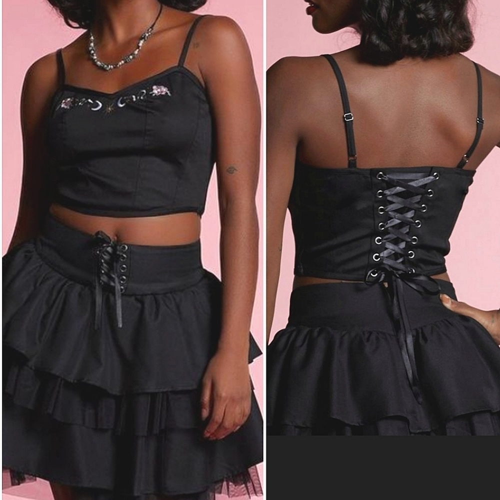 HOT TOPIC • The School For Good And Evil Nevers Corset Top ~ NWOT